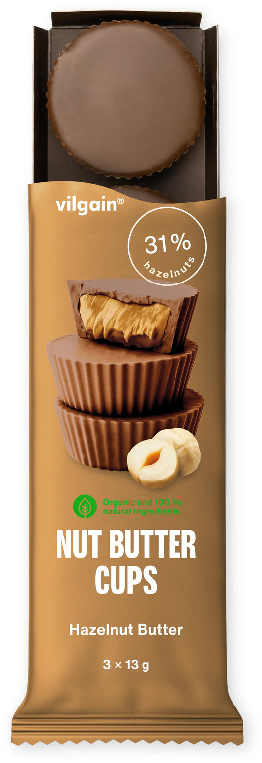BIO Nut Butter Cups ⁠–⁠ Csokoládés kosárka törökmogyorós töltelékkel
