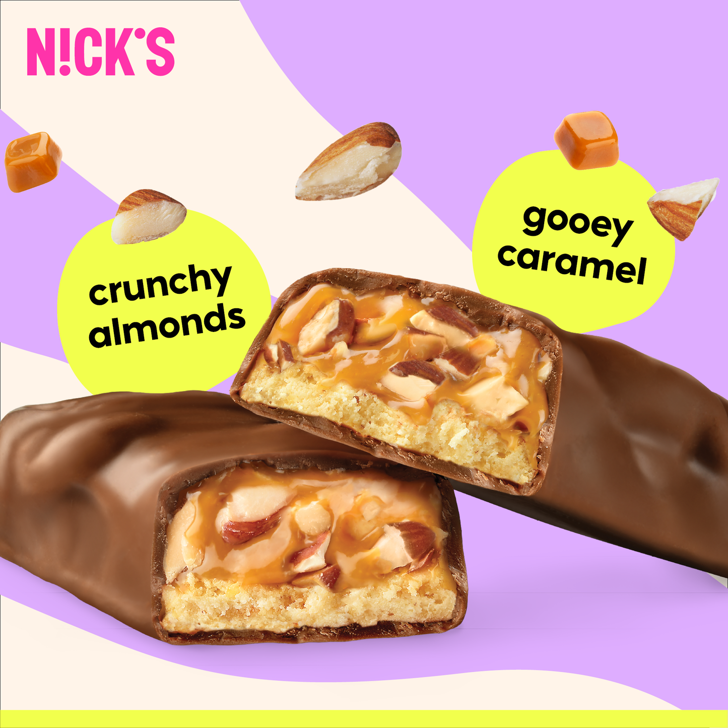 Nick's Almond caramel proteinszelet 50 g